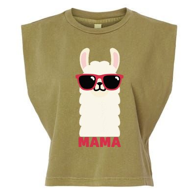 Funny Mama Llama Drama Mama Llama Momma Garment-Dyed Women's Muscle Tee