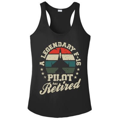 F16 Multirole Legendary Pilot Has Retired Veteran Fighter Gift Ladies PosiCharge Competitor Racerback Tank
