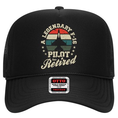 F16 Multirole Legendary Pilot Has Retired Veteran Fighter Gift Trucker Hat