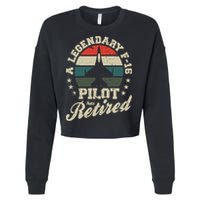 F16 Multirole Legendary Pilot Has Retired Veteran Fighter Gift Cropped Pullover Crew
