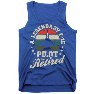 F16 Multirole Legendary Pilot Has Retired Veteran Fighter Gift Tank Top
