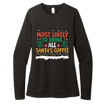 Funny Most Likely To All SantaS Coffee Christmas Gift Womens CVC Long Sleeve Shirt