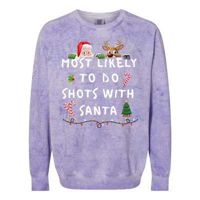 Fun Most Likely To Funny Story Christmas Pajamas Family Colorblast Crewneck Sweatshirt