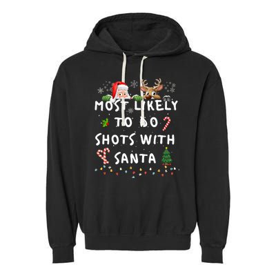 Fun Most Likely To Funny Story Christmas Pajamas Family Garment-Dyed Fleece Hoodie