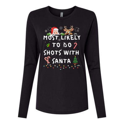 Fun Most Likely To Funny Story Christmas Pajamas Family Womens Cotton Relaxed Long Sleeve T-Shirt