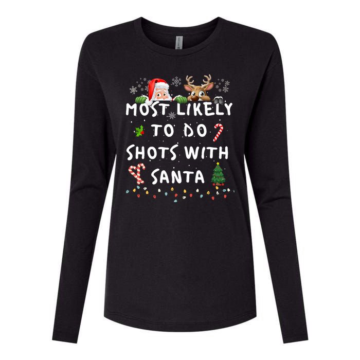 Fun Most Likely To Funny Story Christmas Pajamas Family Womens Cotton Relaxed Long Sleeve T-Shirt