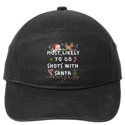 Fun Most Likely To Funny Story Christmas Pajamas Family 7-Panel Snapback Hat