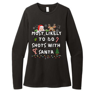 Fun Most Likely To Funny Story Christmas Pajamas Family Womens CVC Long Sleeve Shirt