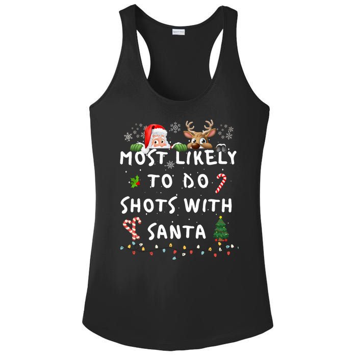 Fun Most Likely To Funny Story Christmas Pajamas Family Ladies PosiCharge Competitor Racerback Tank