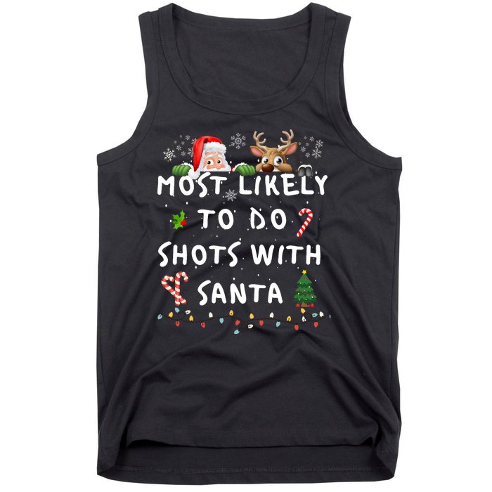 Fun Most Likely To Funny Story Christmas Pajamas Family Tank Top