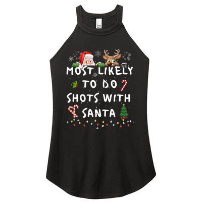 Fun Most Likely To Funny Story Christmas Pajamas Family Women's Perfect Tri Rocker Tank