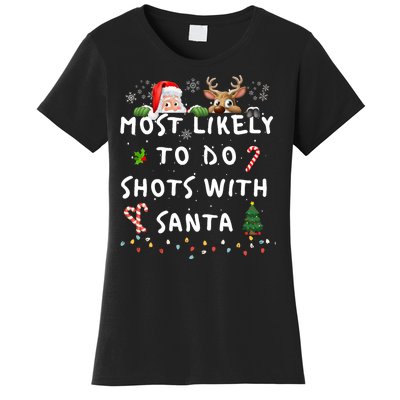 Fun Most Likely To Funny Story Christmas Pajamas Family Women's T-Shirt