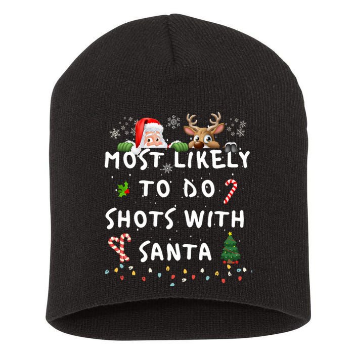 Fun Most Likely To Funny Story Christmas Pajamas Family Short Acrylic Beanie