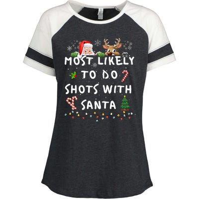 Fun Most Likely To Funny Story Christmas Pajamas Family Enza Ladies Jersey Colorblock Tee