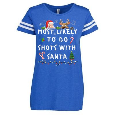 Fun Most Likely To Funny Story Christmas Pajamas Family Enza Ladies Jersey Football T-Shirt