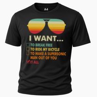 Funny Music Lover Gift Bicycle Costume I Want It All Cooling Performance Crew T-Shirt