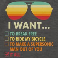 Funny Music Lover Gift Bicycle Costume I Want It All Vector Backpack