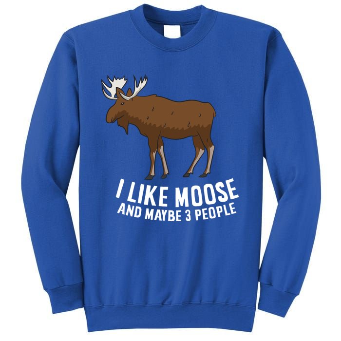 Funny Moose Love I Like Moose And Maybe 3 People Funny Gift Sweatshirt