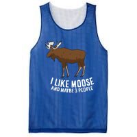 Funny Moose Love I Like Moose And Maybe 3 People Funny Gift Mesh Reversible Basketball Jersey Tank