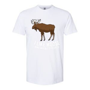 Funny Moose Love I Like Moose And Maybe 3 People Funny Gift Softstyle CVC T-Shirt