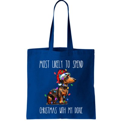 Funny Most Likely To Spend Christmas With My Doxie Dachshund Gift Bag