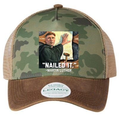 Funny Martin Luther Nailed It Graphic Design Legacy Tie Dye Trucker Hat