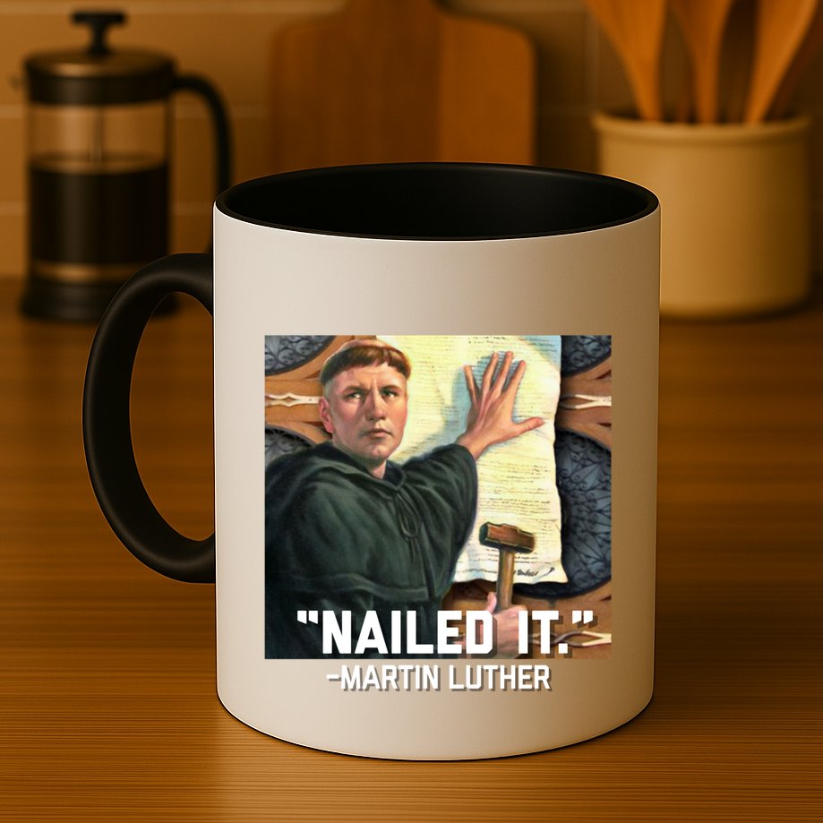 Funny Martin Luther Nailed It Graphic Design Mug