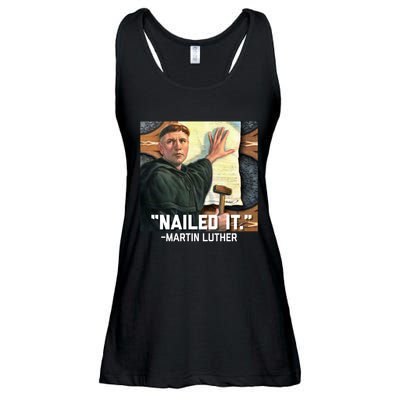 Funny Martin Luther Nailed It Graphic Design Ladies Essential Flowy Tank