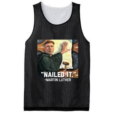 Funny Martin Luther Nailed It Graphic Design Mesh Reversible Basketball Jersey Tank