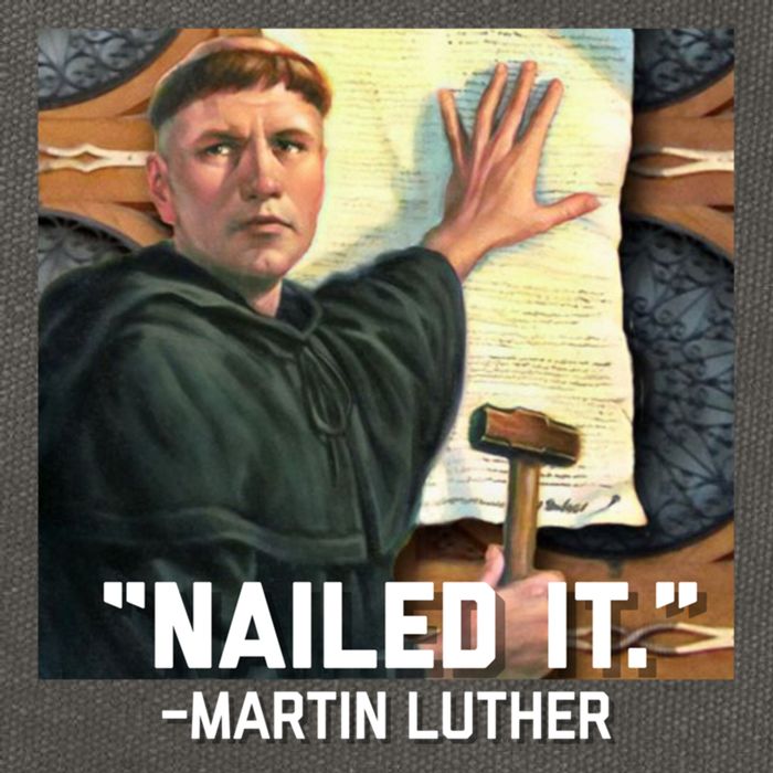 Funny Martin Luther Nailed It Graphic Design Cotton Canvas Backpack