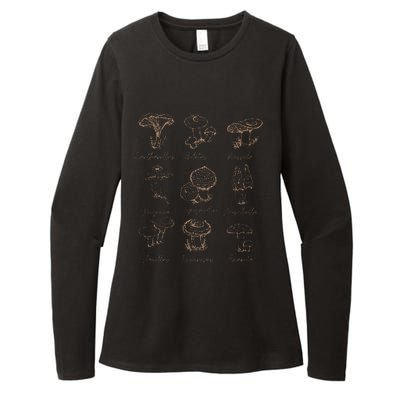 Fungi Mushroom Lover Mycology Vintage Goth Style Womens CVC Long Sleeve Shirt