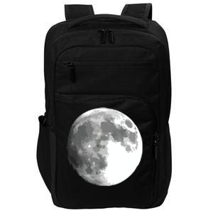 Full Moon Luna Astronomy Space Galaxy Stars Impact Tech Backpack