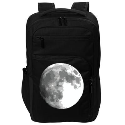 Full Moon Luna Astronomy Space Galaxy Stars Impact Tech Backpack