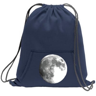 Full Moon Luna Astronomy Space Galaxy Stars Sweatshirt Cinch Pack Bag