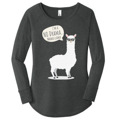 Funny Mama Llama No Drama Alpaca Women's Perfect Tri Tunic Long Sleeve Shirt