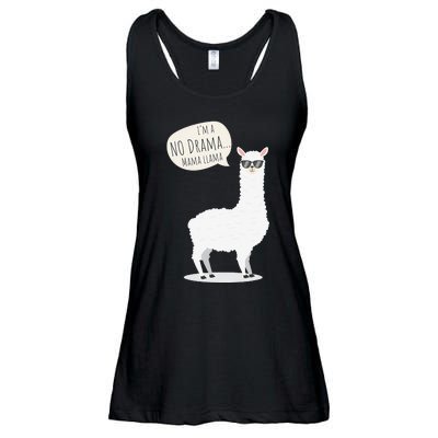 Funny Mama Llama No Drama Alpaca Ladies Essential Flowy Tank