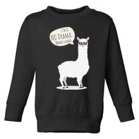 Funny Mama Llama No Drama Alpaca Toddler Sweatshirt