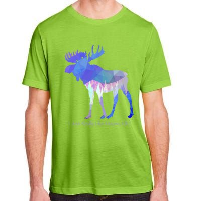 Funny Moose Lover Geometric Moose Design With Humorous Quote Gift Adult ChromaSoft Performance T-Shirt