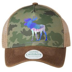 Funny Moose Lover Geometric Moose Design With Humorous Quote Gift Legacy Tie Dye Trucker Hat