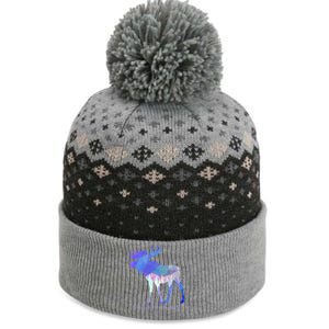 Funny Moose Lover Geometric Moose Design With Humorous Quote Gift The Baniff Cuffed Pom Beanie