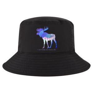 Funny Moose Lover Geometric Moose Design With Humorous Quote Gift Cool Comfort Performance Bucket Hat