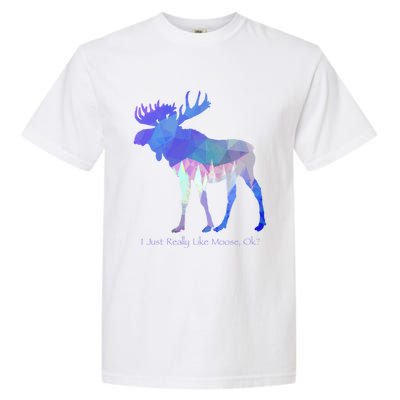 Funny Moose Lover Geometric Moose Design With Humorous Quote Gift Garment-Dyed Heavyweight T-Shirt