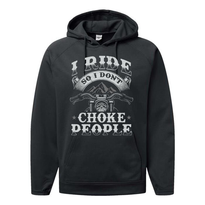 Funny Motorcycle Lover Motorbike Rider Performance Fleece Hoodie