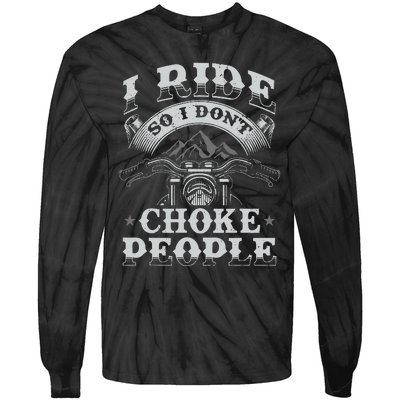 Funny Motorcycle Lover Motorbike Rider Tie-Dye Long Sleeve Shirt