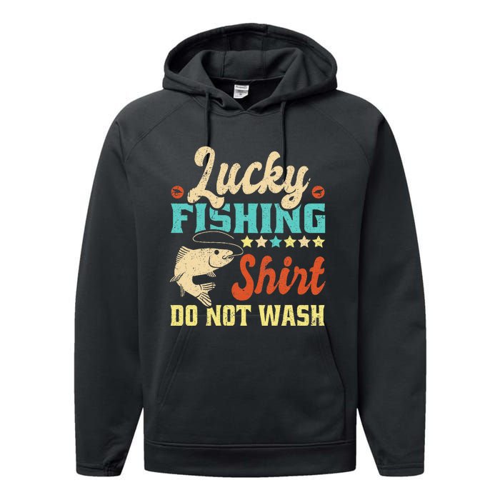 Funny My Lucky Fishing dad Performance Fleece Hoodie