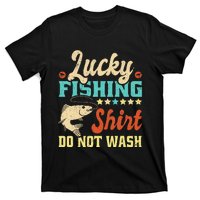 Funny My Lucky Fishing dad T-Shirt