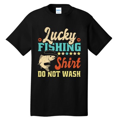 Funny My Lucky Fishing dad Tall T-Shirt