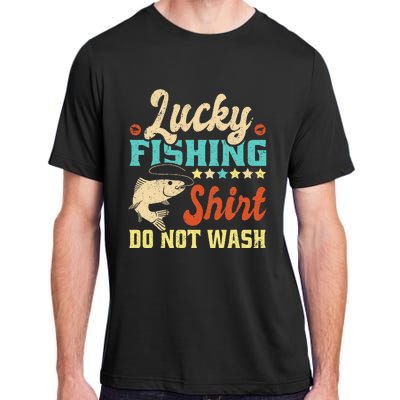 Funny My Lucky Fishing dad Adult ChromaSoft Performance T-Shirt