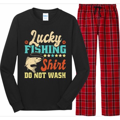 Funny My Lucky Fishing dad Long Sleeve Pajama Set