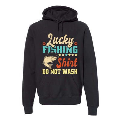 Funny My Lucky Fishing dad Premium Hoodie